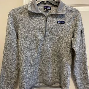 Patagonia Womens Better Sweater 1/4 Zip  Jacket Size Small Grey Pullover